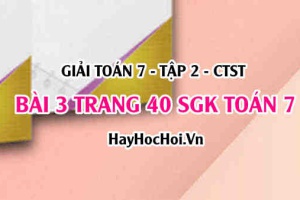 Giải bài 3 trang 40 Toán 7 tập 2 SGK Chân trời sáng tạo